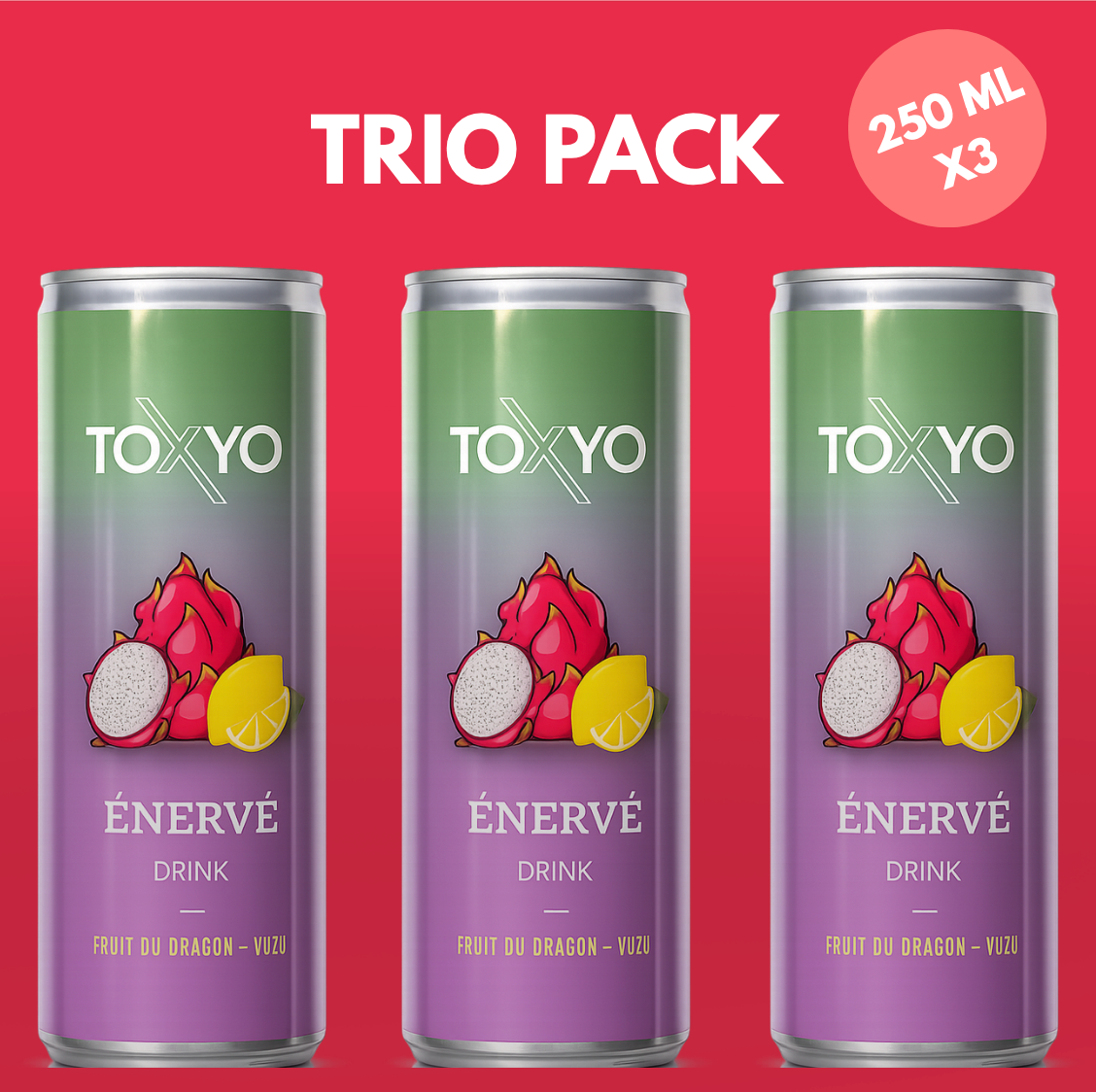 TOXYO ÉNERVÉ DRINK TRIO PACK – YUZU & FRUIT DU DRAGON