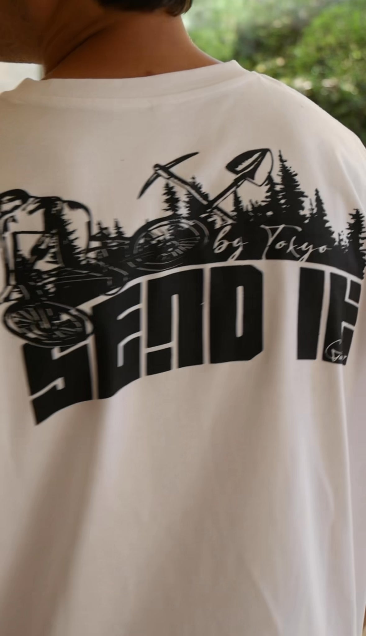 T-shirt ToXyo Oversize Blanc avec Logo Noir