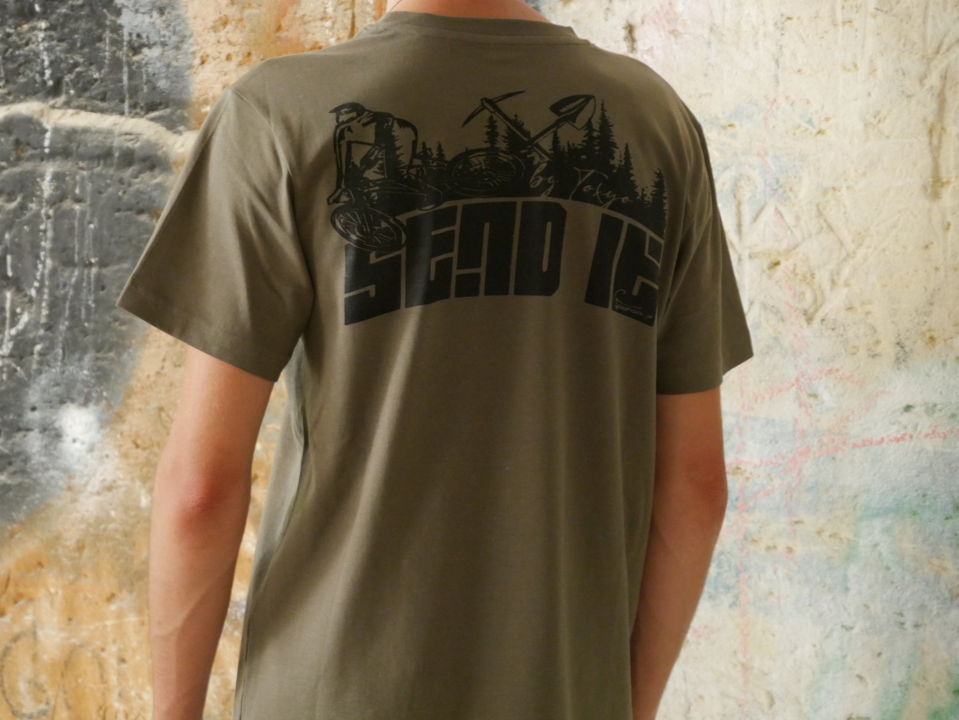 T-shirt ToXyo Kaki avec Logo Noir